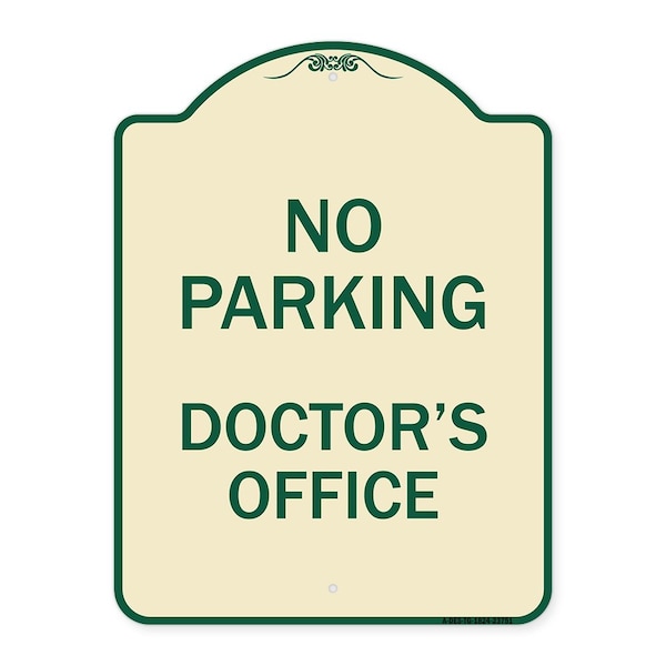 Signmission No Parking Doctors Office Heavy-Gauge Aluminum Architectural Sign, 24" x 18", TG-1824-23751 A-DES-TG-1824-23751 - main